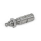 Ganter Êmbolo de indexação, aço inoxidável, acionado pneumaticamente GN 817.7-8-12-E-OP