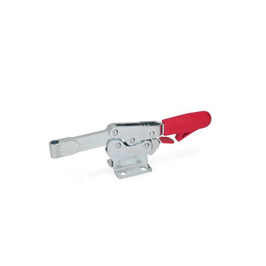 Ganter Grampo de aperto rápido, alavanca de fixação horizontal, com fecho, com base horizontal GN 820.3-75-OL