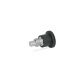 Ganter Mini-rede, aço inoxidável / botão de plástico GN 822.7-8-M16-B