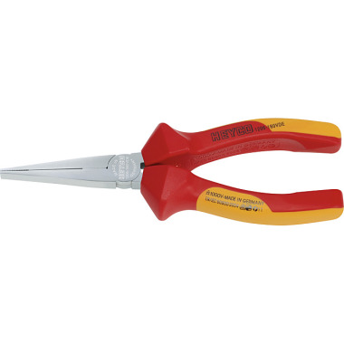 Heyco VDE Long Flat Nose Pliers 01206016088