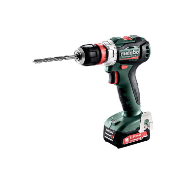 Metabo Akku-Bohrschrauber PowerMaxx BS 12 BL Q (601039500) metaBOX 118 12V 2x2Ah Li-Power + SC 30