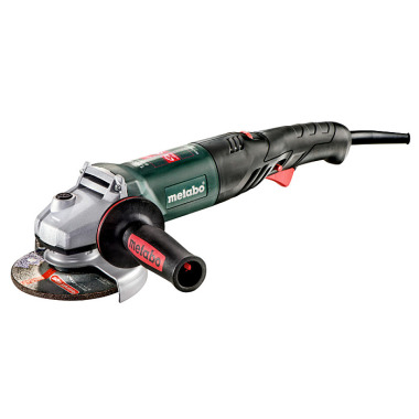 Metabo Winkelschleifer WEV 1500-125 Quick RT (601243500) mit Drehzahlregelung, Schnellspannnmutter Kunststoffkoffer