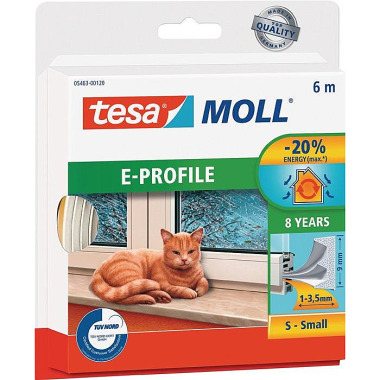 Tesa Fenster-/Türmoll tesamoll® 5463 B9mmxH4mmxL6m weiß TESA 05463-00120-00