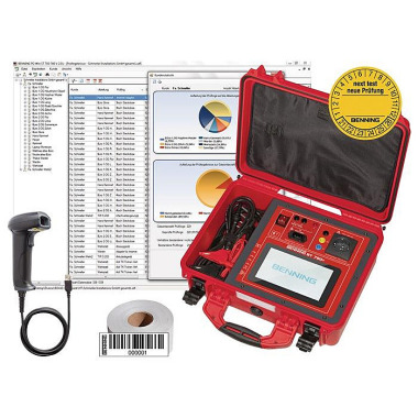 Gerätetester ST 760+ Set aktive/passive Prüfung/auch Schweißgerät L25xB40xH49mm 1 Set BENNING 050335