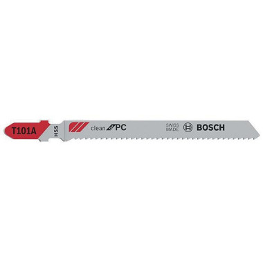 Stichsägeblatt T 101 A Gesamt-L.100mm Zahnt.2mm HSS 5 St./Karte BOSCH 2608631010