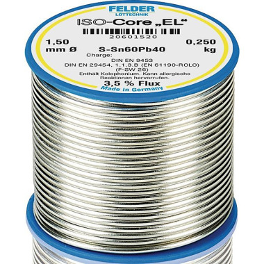 Lötdraht ISO-Core® EL 1,5mm 250g S-Sn60Pb40 FELDER 20601520