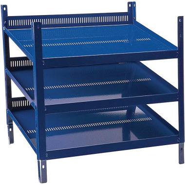 Regalelement LOGS 20 H520xB540xT390mm blau RAL 5022 m.Rasterstanzung 3 Fbd.LOGS LOGS 20 RAL 5022