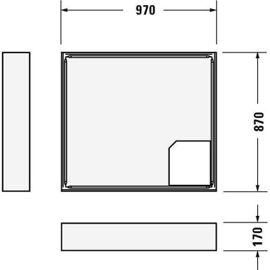 Duravit Wannenträger D-CO DE f 720107 1000x900mm 790484000000000