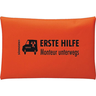 Erste Hilfe Tasche Monteur unterwegs B240xH170ca.mm orange SÖHNGEN 0308023O