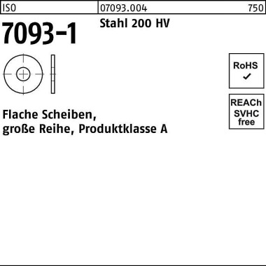 Unterlegscheibe ISO 7093- 1 16 Stahl 200 HV 100 Stü ck 070930040160000