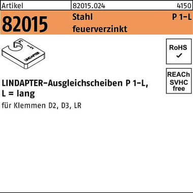 Ausgleichscheibe R 82015 GTW 40 P1 M20/10,0 Stahl feuerverz. 1St. LINDAPTER 820150240200000