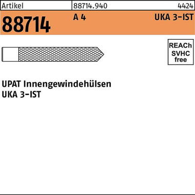 Innengewindehülse R 88714 UKA IST M8 A 4 10 Stück UPAT 887149400080000