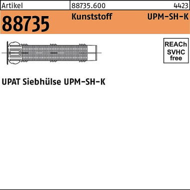 Siebhülse R 88735 UPM-SH 20/200 Ku. 20 Stück UPAT 887356000200200