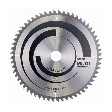 Kreissägeblatt AD 254mm Z.60 HLTCG Bohr.30mm Schnitt-B.3,2mm HM BOSCH 2608640449