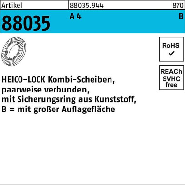 Kombischeibe R 88035 HKB- 12S A 4 100 Stück HEICO 880359440120000