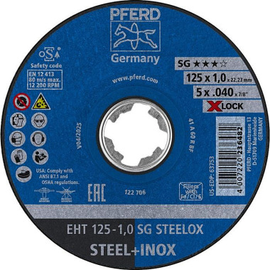 Trennscheibe X-LOCK SG STEELOX D125x1mm ger.PFERD 61341113