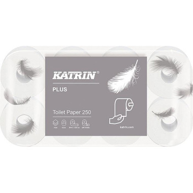 Toilettenpapier Katrin 250 Long 3-lagig 48 RL a 250 Blatt=12000 Bl.KATRIN 104872