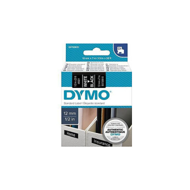 DYMO Schriftbandkassette D1 S0720610 12mmx7m ws au f sw 124180790