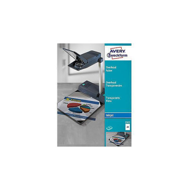 Avery Zweckform Inkjetfol ie 2502 DIN A4 transparen t 50 St./Pack. 157017100