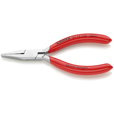 Knipex Flat Nose Pliers for precision mechanics chrome plated plastic coated 125mm 37 13 125