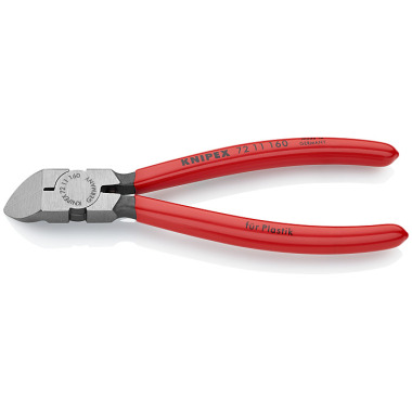 Knipex Diagonal Cutter for plastics plastic coated 160mm 72 11 160