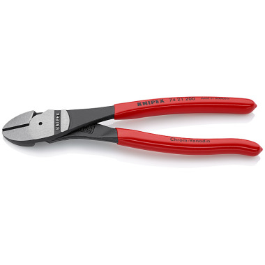 Knipex High Leverage Diagonal Cutter chrome plated plastic coated 200mm 74 21 200 SB