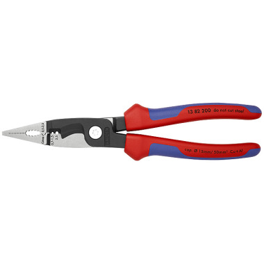 Knipex Pliers for Electrical Installation black atramentized 200mm 13 82 200