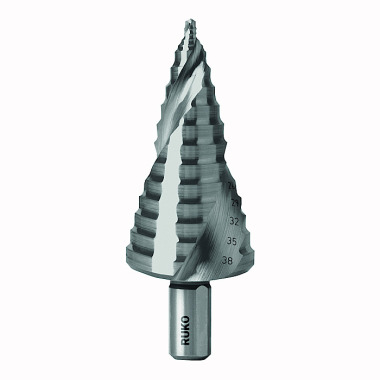 Ruko UC stegborr FLOWSTEP TIP HSS, spiralspår storlek 3, 9-38mm 101653