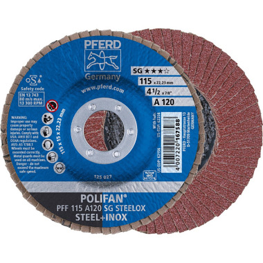 PFERD POLIFAN-lamellrondell PFF 115 A 120 SG STEELOX 67612115