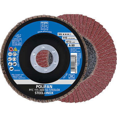 PFERD POLIFAN klaffskiva PFC 115 A 80 SG STEELOX 67708115