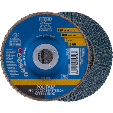 PFERD POLIFAN-lamellrondell PFC 100 Z 60 PSF STEELOX/16,0 67766100