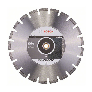 Bosch Diamanttrennscheibe Standard for Asphalt, 350 x 20,00/25,40 x 3,2 x 8 mm 2608602625