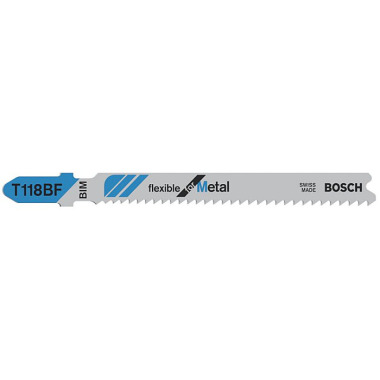 Bosch Stichsägeblatt T 118 BF Flexible for Metal, 100er-Pack 2608634586