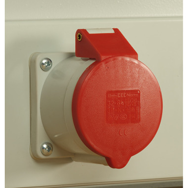 KLW CEE-uttag 400 Volt/16A, med gångjärnsförsett lock 05/02202-V