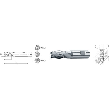 ELMAG HSS Co8 pinnfräs DIN 844 72409