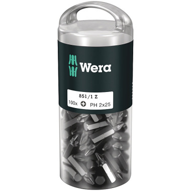 Wera 851/1 Z PH 2 x 25 mm DIY-Box Phillips-Recess-Bit 05072441001