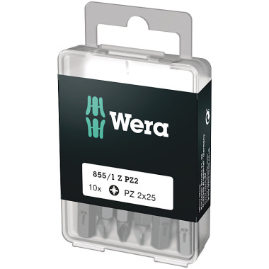 Wera 855/1 Z PZ 2 x 25 mm DIY-Box Pozidriv-Bit 05072404001