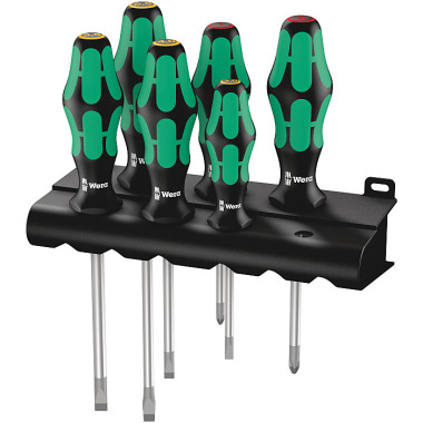 Wera 334/6 Schraubendrehersatz Kraftform Lasertip + Rack 05105650001