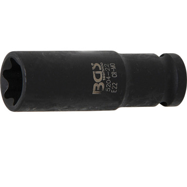 BGS Slaghylsa E-Typ, djup | 12,5 mm (1/2”) drivning | E22 5204-22