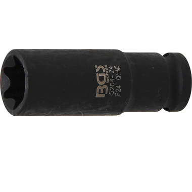 BGS Slaghylsa E-Typ, djup | 12,5 mm (1/2”) drivning | E24 5204-24