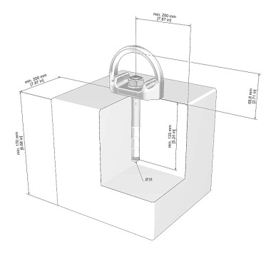 SKYLOTEC  Förankringspunkt D-BOLT TYP 46 (AP-063-GPS) AP-TYP-46