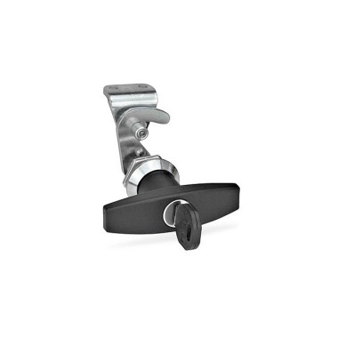 Ganter Hook-Type Latches, with Operating Elements / Operation with Key, Lockable 115.8-SCT-18-H1-CR-2