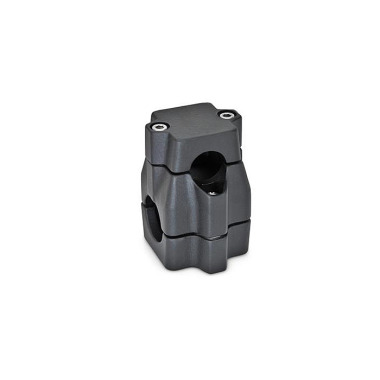 Ganter Two-Way Connector Clamps, Multi Part Assembly, Unequal Bore Dimensions 135-V30-V50-60-2-SW