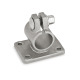 Ganter Flanged Connector Clamps, Stainless Steel, with 4 Holes 146.5-B30-A-4