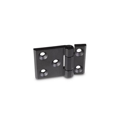 Ganter Heavy Duty Hinges, Stainless Steel, Horizontally Elongated 237.3-NI-90-60-A-SW