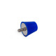 Ganter Silicone Buffers with Threaded Stud, Stainless Steel 256-50-M10-40-55-BL