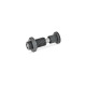 Ganter Spring Bolts, Steel / Plastic Knob 313-6-AK-1-ST