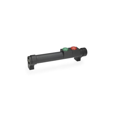 Ganter Tubular Handles, Aluminum, with Electrical Switching Function 332-200-SW-T2-1-L