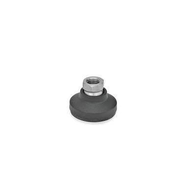 Ganter Leveling Feet, Foot Plastic, Internal Thread Stainless Steel 343.7-50-M12-G