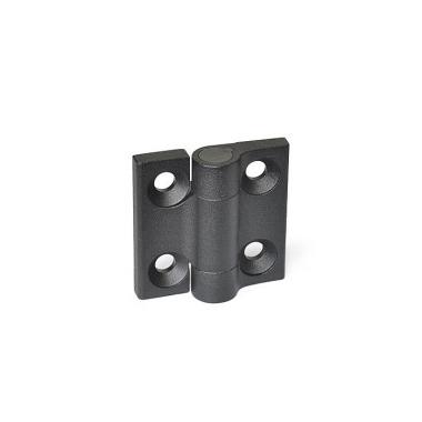 Ganter Hinges, Zinc Die Casting, with Spring-Loaded Return 437.3-ZD-60-60-R2-SW